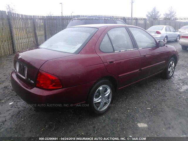 3N1CB51D44L836945 - 2004 NISSAN SENTRA 1.8/1.8S RED photo 4