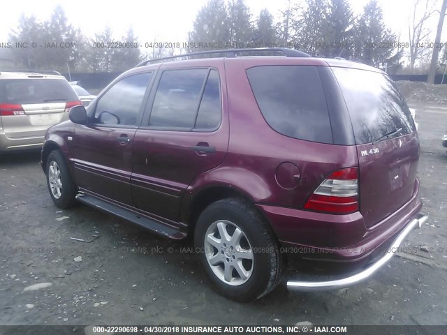4JGAB72E5YA182991 - 2000 MERCEDES-BENZ ML 430 勃艮第红 照片 3