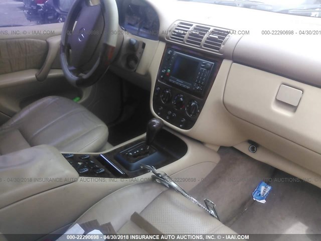 4JGAB72E5YA182991 - 2000 MERCEDES-BENZ ML 430 勃艮第红 照片 5