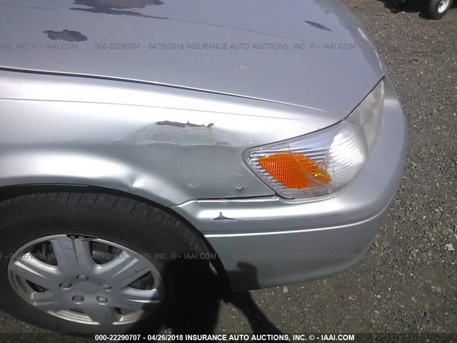 4T1BG22K11U098363 - 2001 TOYOTA CAMRY CE/LE/XLE SILVER photo 6