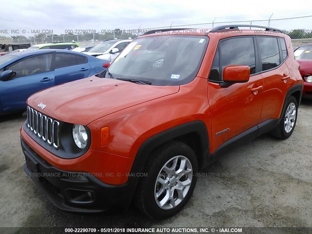 ZACCJABT0FPB75374 - 2015 JEEP RENEGADE LATITUDE ORANGE photo 2