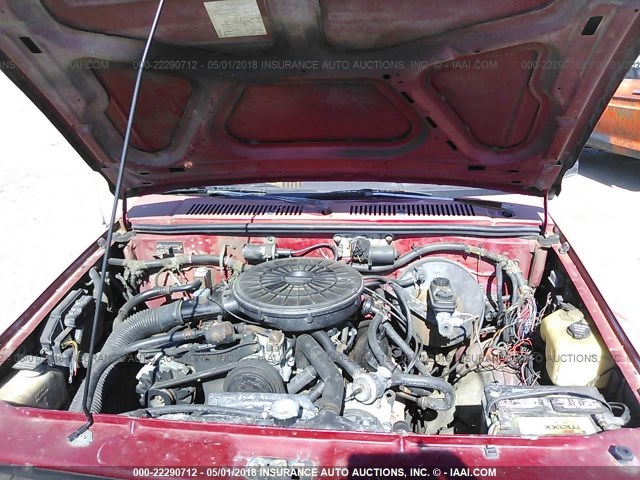 1B7GL26X2KS060262 - 1989 DODGE DAKOTA RED photo 10