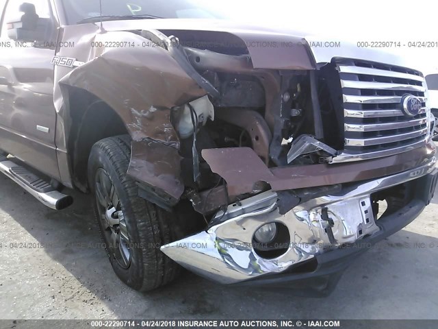 1FTFW1CT4BKD81394 - 2011 FORD F150 SUPERCREW BROWN photo 6