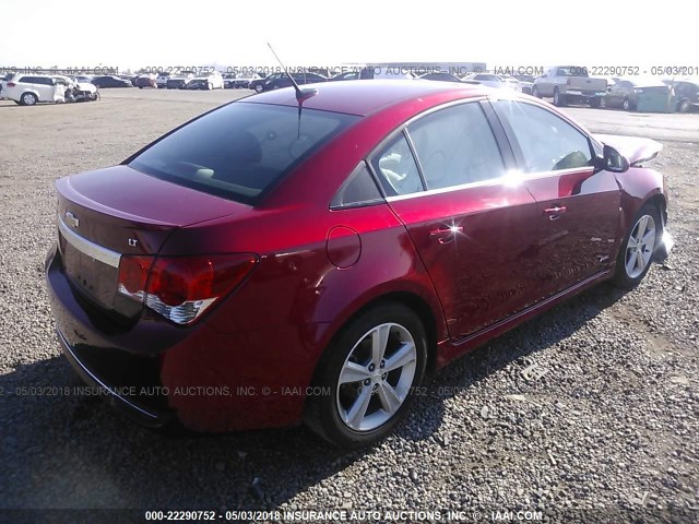 1G1PE5SB5E7163066 - 2014 CHEVROLET CRUZE LT RED photo 4