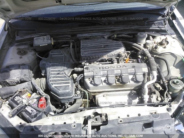 1HGEM211X4L074139 - 2004 HONDA CIVIC DX VP 银色 照片 10
