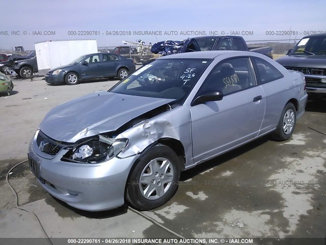 1HGEM211X4L074139 - 2004 HONDA CIVIC DX VP 银色 照片 2