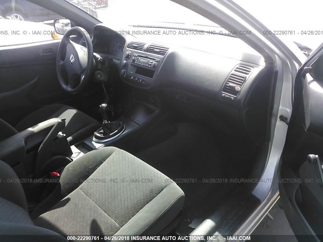 1HGEM211X4L074139 - 2004 HONDA CIVIC DX VP 银色 照片 5