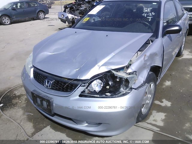1HGEM211X4L074139 - 2004 HONDA CIVIC DX VP 银色 照片 6
