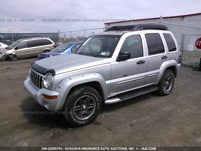 1J4GL38K03W508865 - 2003 JEEP LIBERTY RENEGADE SILVER photo 2