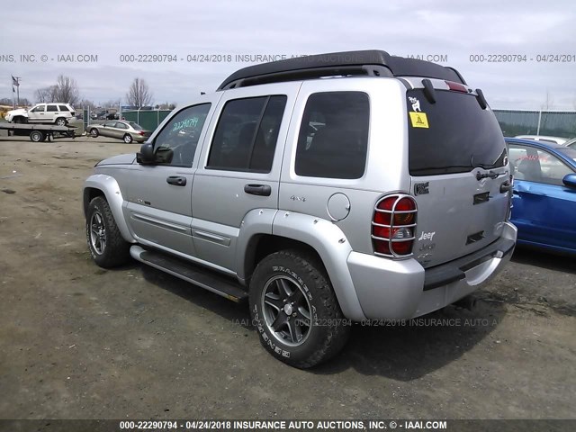 1J4GL38K03W508865 - 2003 JEEP LIBERTY RENEGADE SILVER photo 3