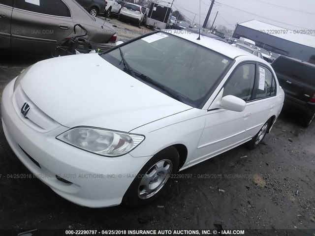 JHMES96644S018817 - 2004 HONDA CIVIC HYBRID WHITE photo 2