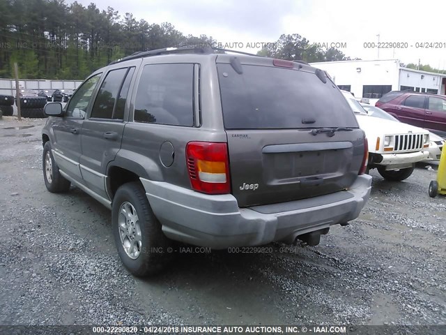 1J4G248S2YC323122 - 2000 JEEP GRAND CHEROKEE LAREDO GRAY photo 3