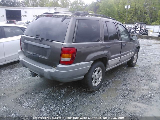 1J4G248S2YC323122 - 2000 JEEP GRAND CHEROKEE LAREDO GRAY photo 4