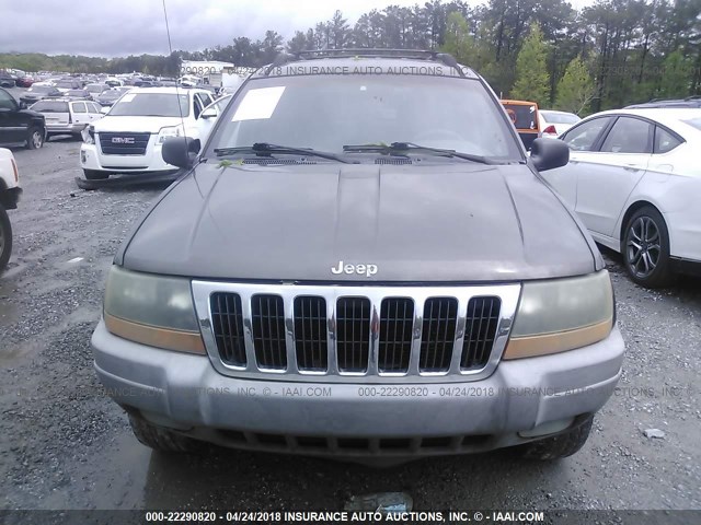 1J4G248S2YC323122 - 2000 JEEP GRAND CHEROKEE LAREDO GRAY photo 6