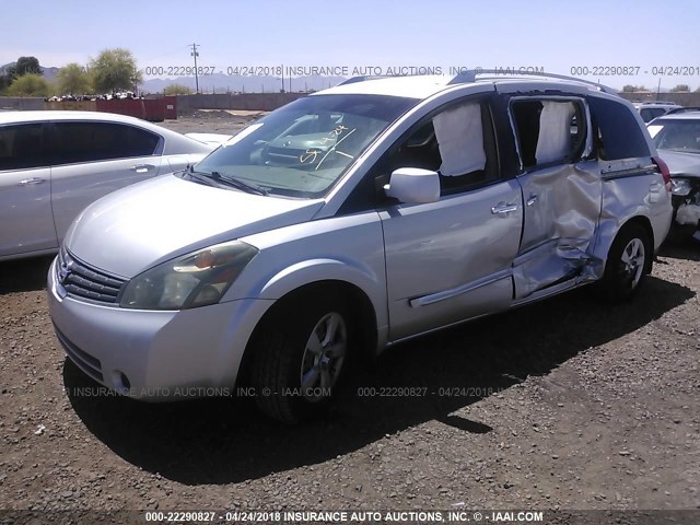 5N1BV28U87N110753 - 2007 NISSAN QUEST S/SE/SL SILVER photo 2