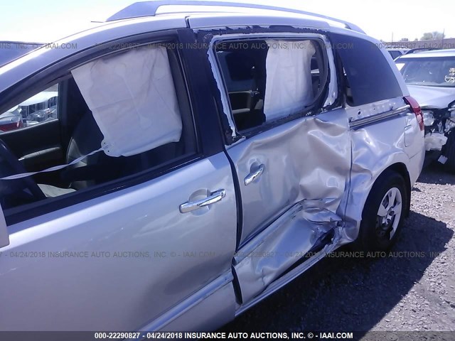 5N1BV28U87N110753 - 2007 NISSAN QUEST S/SE/SL SILVER photo 6