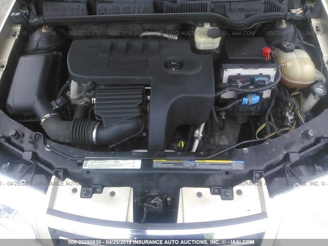 1G8AJ55F36Z131997 - 2006 SATURN ION LEVEL 2 TAN photo 10