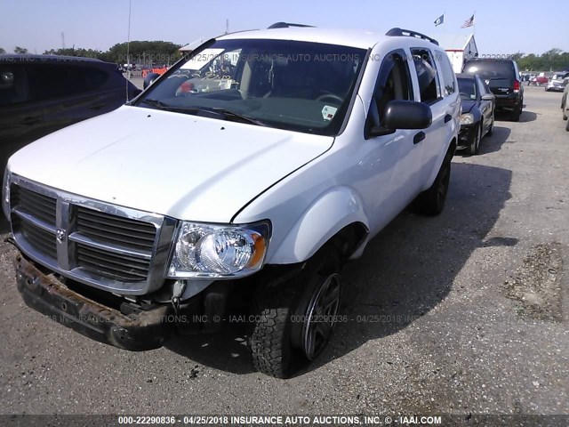 1D8HB38P47F547376 - 2007 DODGE DURANGO SXT WHITE photo 2