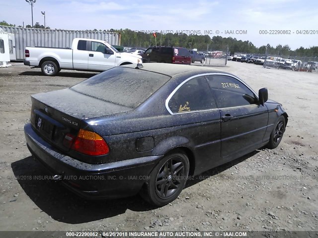 WBABV13494JT22647 - 2004 BMW 325 CI SULEV Dark Blue photo 4