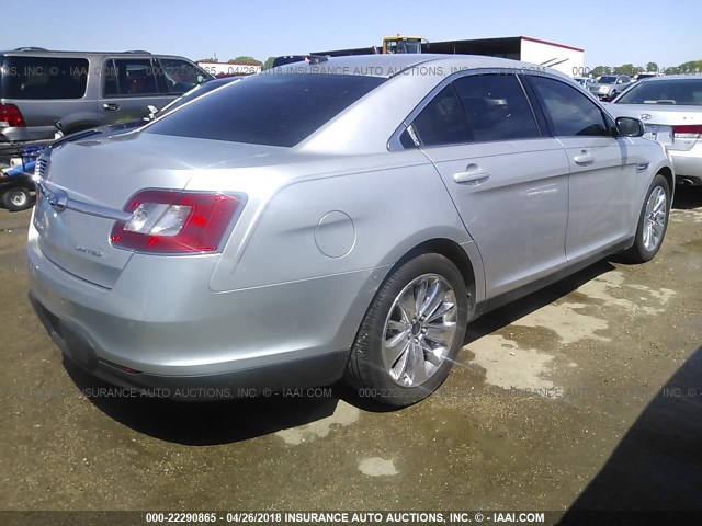 1FAHP2FW7BG172726 - 2011 FORD TAURUS LIMITED SILVER photo 4