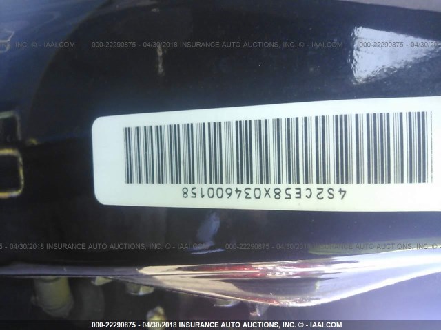 4S2CE58X034600158 - 2003 ISUZU AXIOM XS Qara foto 9