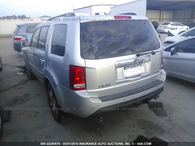 5FNYF3H99DB005212 - 2013 HONDA PILOT TOURING SILVER photo 3