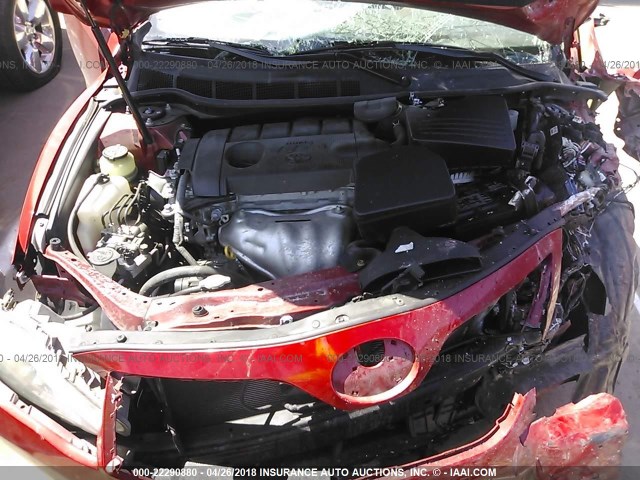 4T1BF3EK7AU097660 - 2010 TOYOTA CAMRY SE/LE/XLE RED photo 10