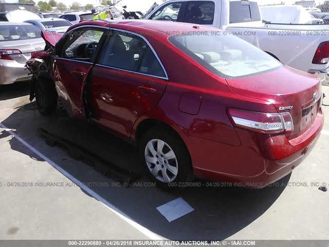 4T1BF3EK7AU097660 - 2010 TOYOTA CAMRY SE/LE/XLE RED photo 3