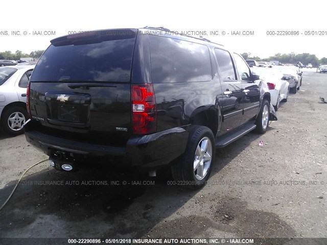 1GNUCJE07AR179102 - 2010 CHEVROLET SUBURBAN C1500 LT BLACK photo 4