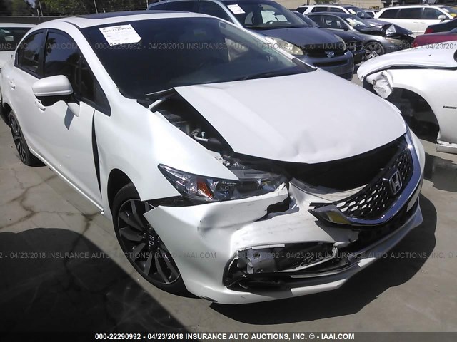 19XFB2F95FE201060 - 2015 HONDA CIVIC EXL WHITE photo 1