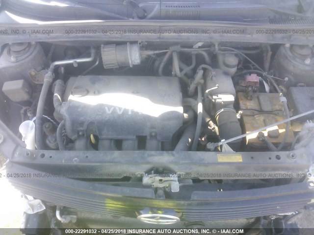 JTLKT324064053272 - 2006 TOYOTA SCION XB BLACK photo 10