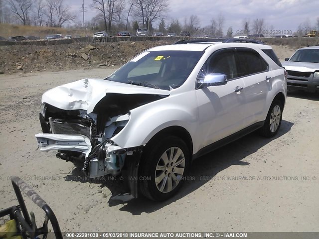 2CNFLGEYXA6349082 - 2010 CHEVROLET EQUINOX LTZ WHITE photo 2