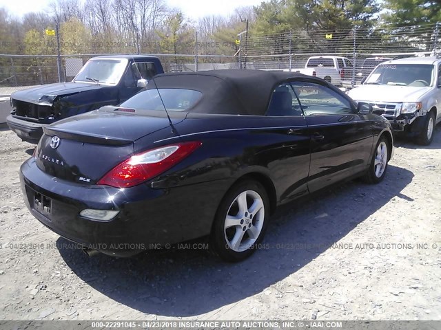 4T1FA38P57U112558 - 2007 TOYOTA CAMRY SOLARA SE/SLE BLACK photo 4