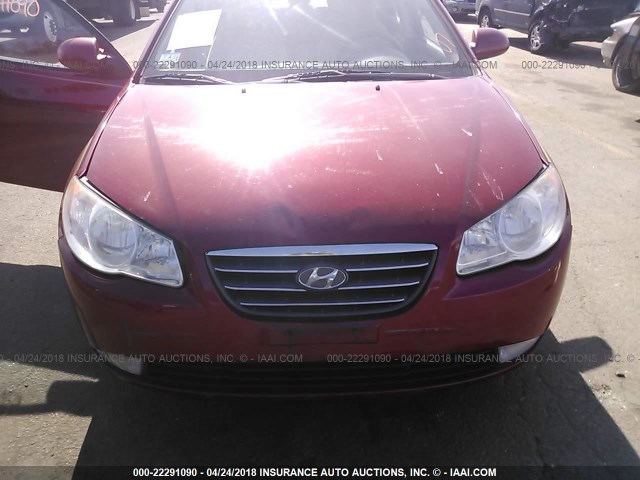 KMHDU46D88U348765 - 2008 HYUNDAI ELANTRA GLS/SE/LIMITED RED photo 6