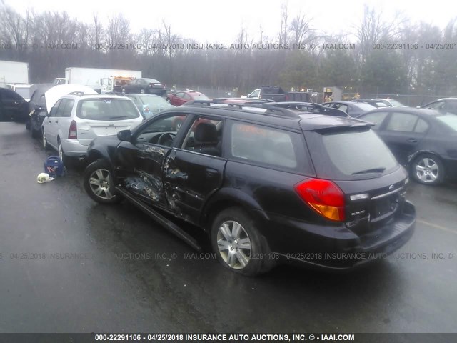 4S4BP62C356338653 - 2005 SUBARU LEGACY OUTBACK 2.5I LIMITED BLACK photo 3