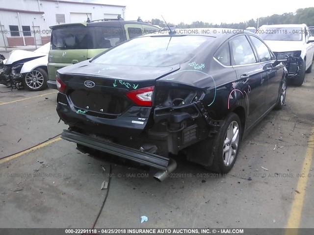3FA6P0HR5DR283676 - 2013 FORD FUSION SE BLACK photo 6