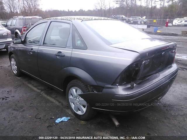 1FAFP34N07W211743 - 2007 FORD FOCUS ZX4/S/SE/SES GRAY photo 3