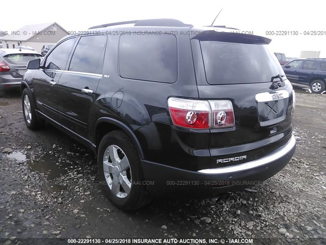 1GKEV23718J224724 - 2008 GMC ACADIA SLT-1 BLACK photo 3