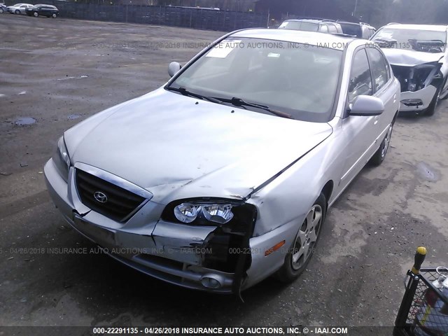 KMHDN46D16U352246 - 2006 HYUNDAI ELANTRA GLS/GT/LIMITED SILVER photo 2