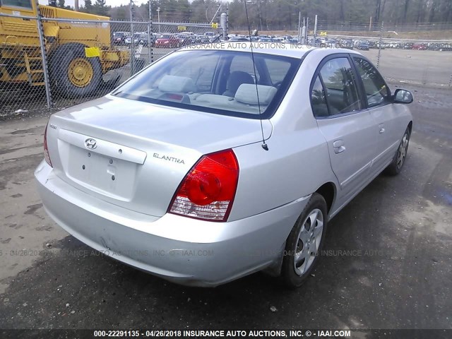 KMHDN46D16U352246 - 2006 HYUNDAI ELANTRA GLS/GT/LIMITED SILVER photo 4