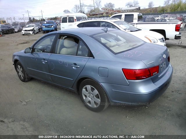 5NPET46C29H486655 - 2009 HYUNDAI SONATA GLS ლურჯი ფოტო 3