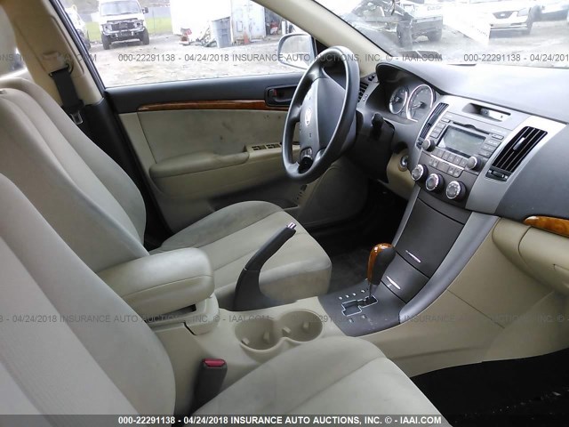 5NPET46C29H486655 - 2009 HYUNDAI SONATA GLS ლურჯი ფოტო 5