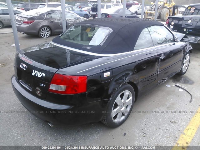 WAUAC48HX6K010431 - 2006 AUDI A4 1.8 CABRIOLET BLACK photo 4