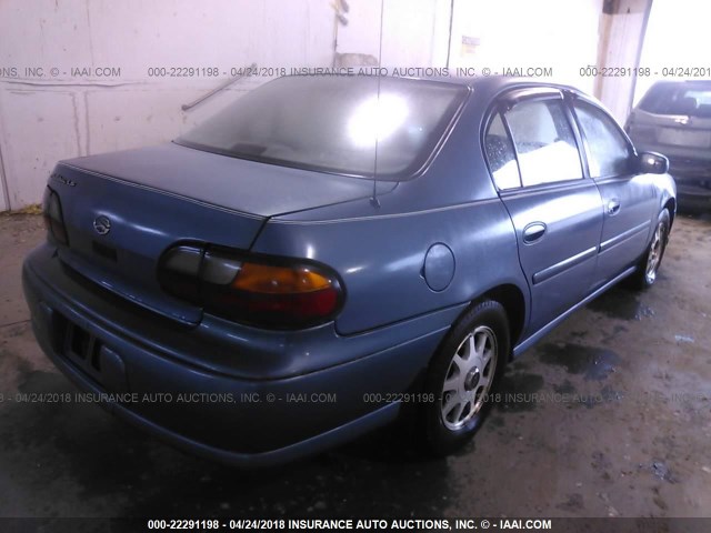 1G1NE52M7X6198502 - 1999 CHEVROLET MALIBU LS 蓝色 照片 4