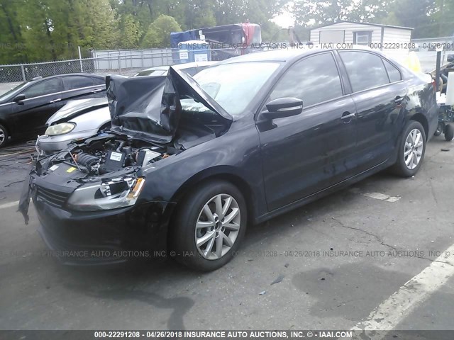 3VWDX7AJ0BM368012 - 2011 VOLKSWAGEN JETTA SE BLACK photo 2