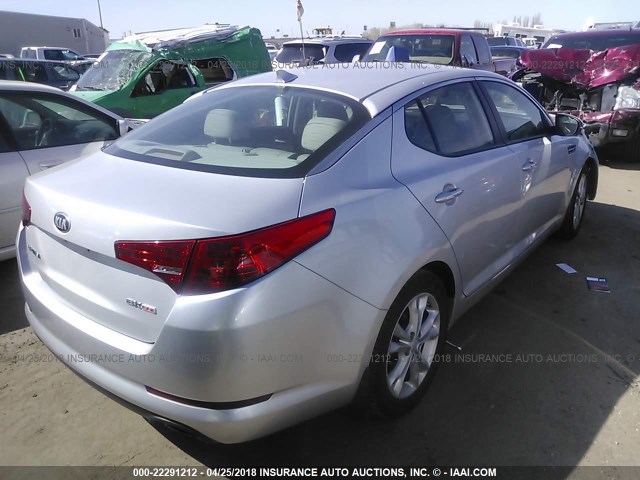 5XXGN4A78DG203869 - 2013 KIA OPTIMA EX SILVER photo 4