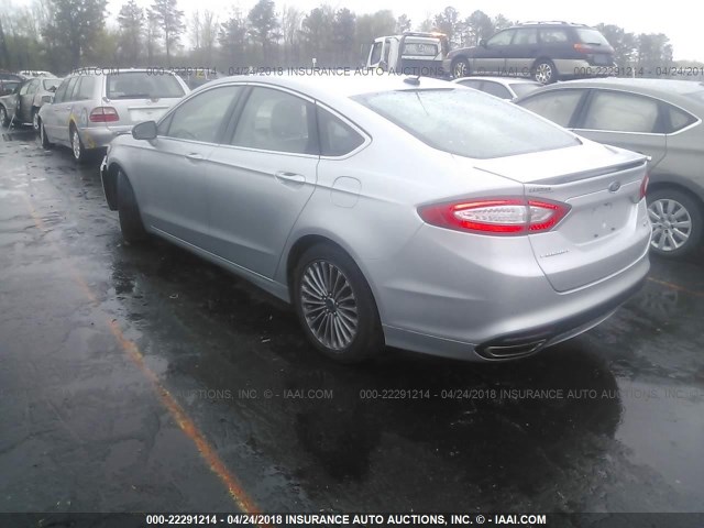 3FA6P0D98FR156445 - 2015 FORD FUSION TITANIUM SILVER photo 3