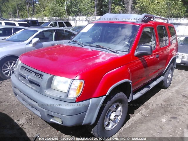 5N1ED28T3YC506707 - 2000 NISSAN XTERRA XE/SE RED photo 2