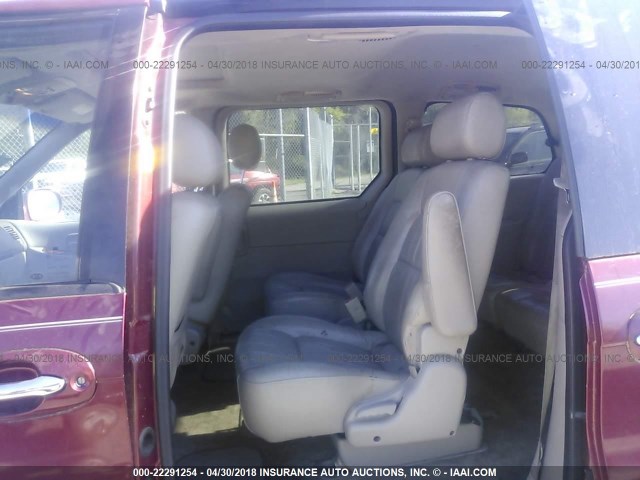 KNDUP131946522104 - 2004 KIA SEDONA EX/LX BURGUNDY photo 8