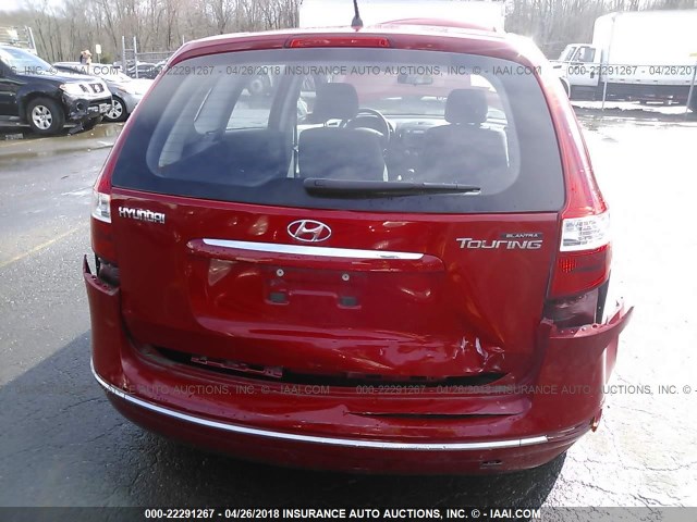 KMHDB8AE5CU142289 - 2012 HYUNDAI ELANTRA TOURING GLS RED photo 6